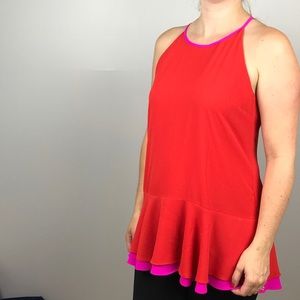 Vince Camuto | Red and Pink Tank
